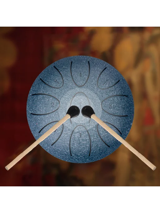 Духовой инструмент 4'' Steel Tongue Drum 9 нот для йоги, мед, вариант
