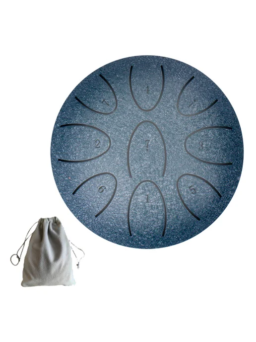 Духовой инструмент 4'' Steel Tongue Drum 9 нот для йоги, мед, вариант, фото 5