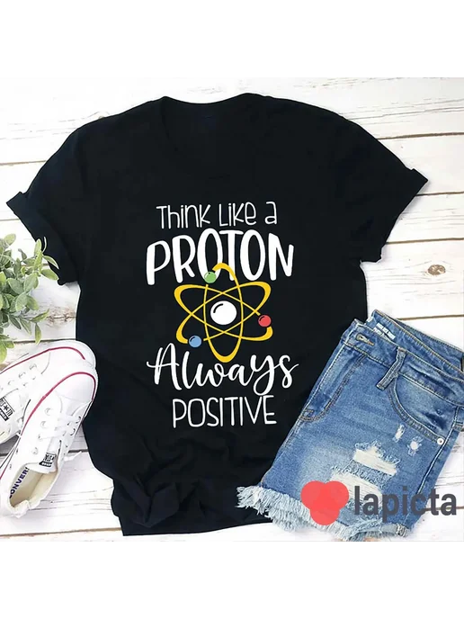 CC YUEQI Футболка «Мыслите как протон всегда позитивно» 6XL, вариант, фото 2