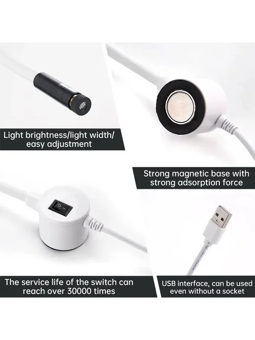 Нет бренда Магнитный светодиодный светильник для квилтинга USB green 10, зеленый, фото 3