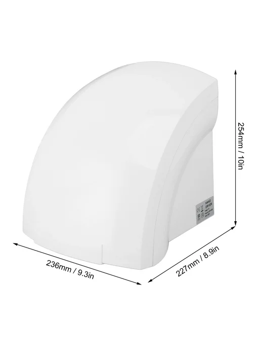kbxstart Кbxstart Автоматическая сушилка для рук 1200 Вт США, 1200 Вт, в упаковке 1,5 кг, фото 6