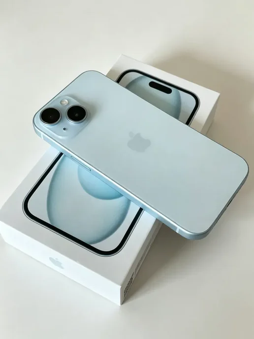 Смартфон Apple iPhone 15 256 ГБ, синий, фото 2