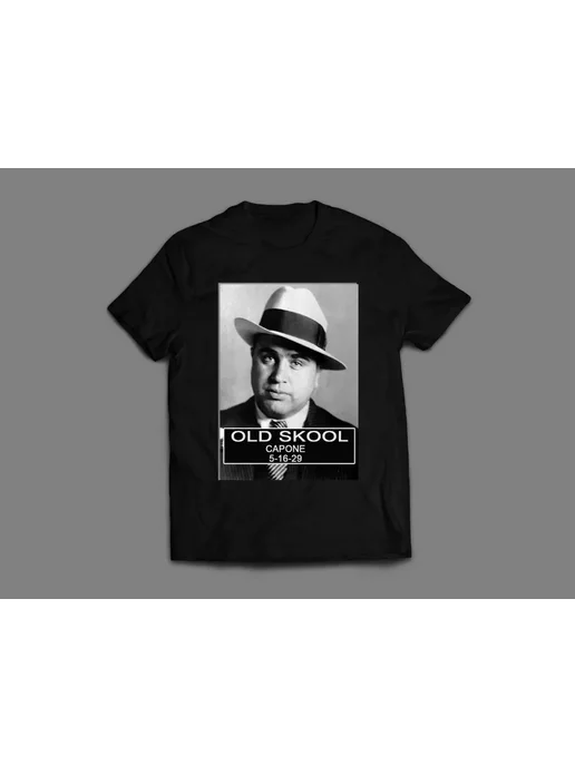 Футболка H-Brotaco Al Capone Mugshot Oldskool, красный, фото 3