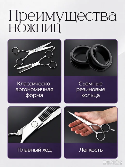 Профессиональные ножницы парикмахерские, вариант, фото 7