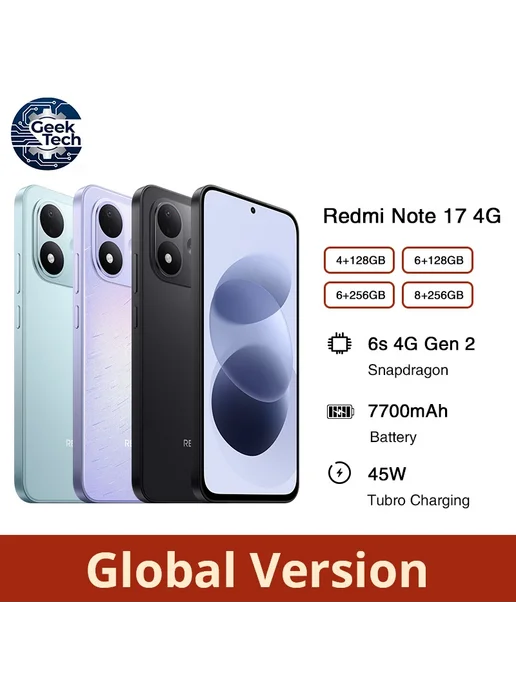 Смартфон Xiaomi Redmi Note 17 6/128 ГБ, голубой, фото 2