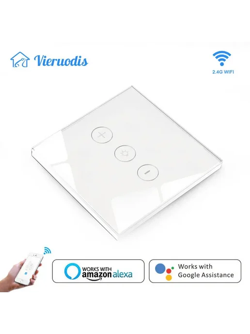 Smartgorilla Wifi dimmer switch Бежевый, EU UK Type Dimmer, бежевый, фото 2