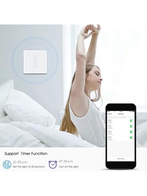 Smartgorilla Wifi dimmer switch Бежевый, EU UK Type Dimmer, бежевый, фото 6
