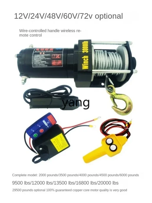 Нет бренда YJQ электрическая лебедка 12v24v, вариант, фото 4