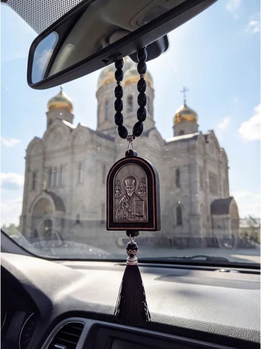 Sanin Четки икона крест подвеска в машину, вариант, фото 6
