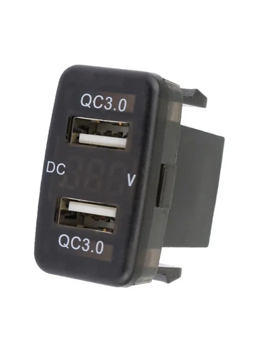 Нет бренда ATT-Car Dual USB3.0 Быстрая зарядка с дисплеем-вольтметром, вариант, фото 2