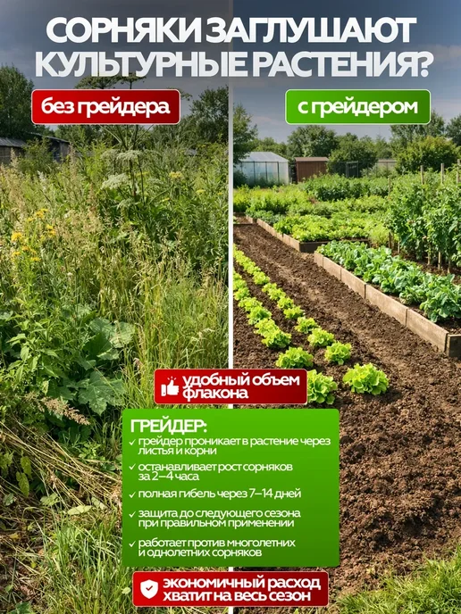 Avgust Грейдер от сорняков вне посадок, 1 шт × 50 мл, 1 шт, 50 мл, фото 2
