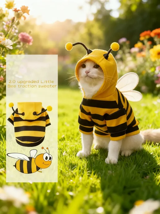 Кофта толстовка для собак и кошек, черный, фото 2