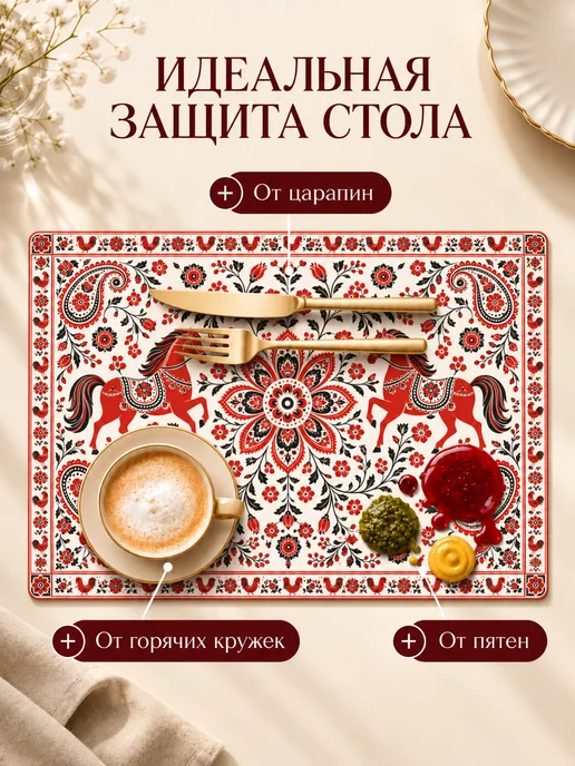 NOTE PRIME Салфетки на стол под тарелки пластиковые плейсматы, вариант, фото 6