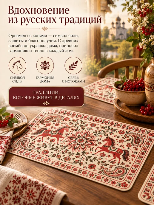NOTE PRIME Салфетки на стол под тарелки пластиковые плейсматы, вариант, фото 7