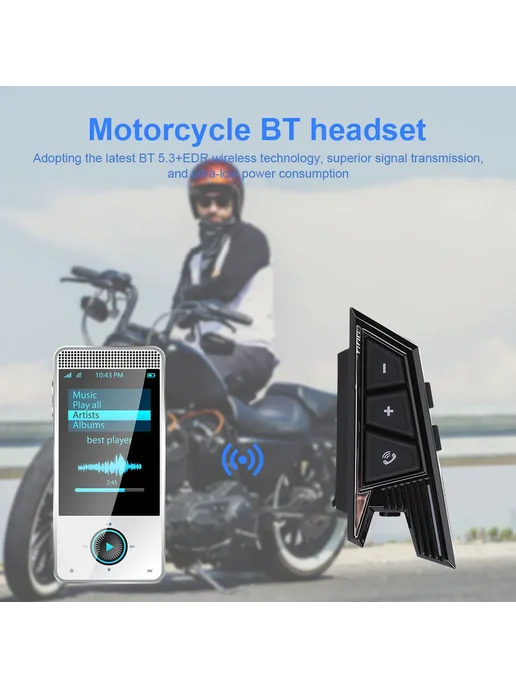 MOJOYCE Наушники для мотоциклетного шлема, Bluetooth-совместимые 5.3, вариант