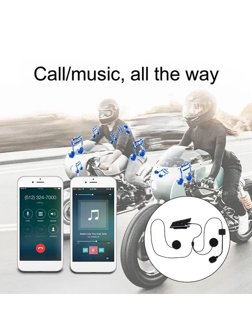 MOJOYCE Наушники для мотоциклетного шлема, Bluetooth-совместимые 5.3, вариант, фото 5