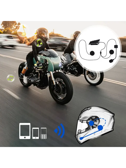 MOJOYCE Наушники для мотоциклетного шлема, Bluetooth-совместимые 5.3, вариант, фото 6