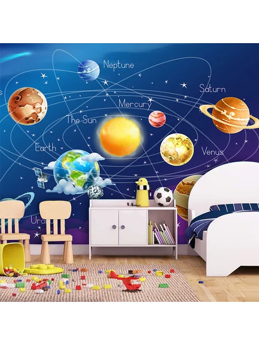 jiadou Мультяшные 3D обои для детской комнаты, вариант