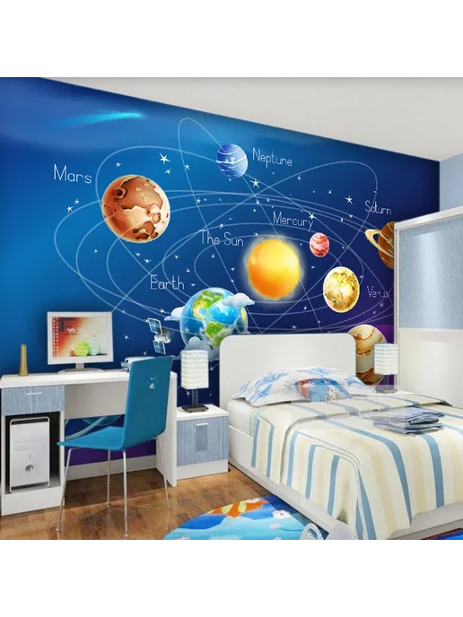 jiadou Мультяшные 3D обои для детской комнаты, вариант, фото 2