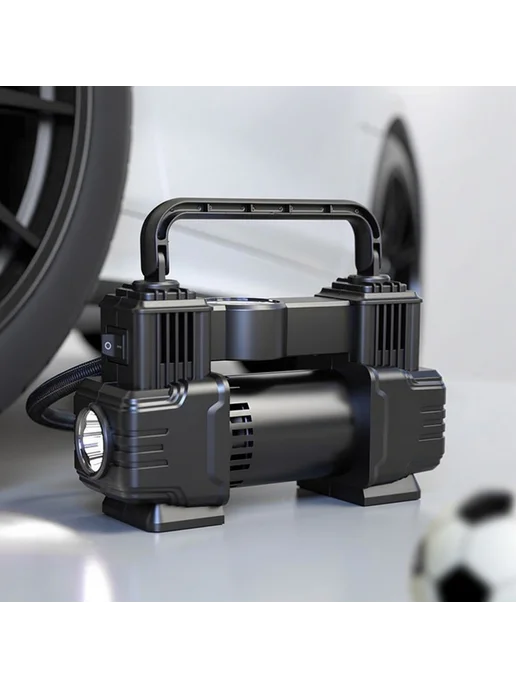 Насос для шин с LED подсветкой, 12V, автотовары, вариант, фото 2