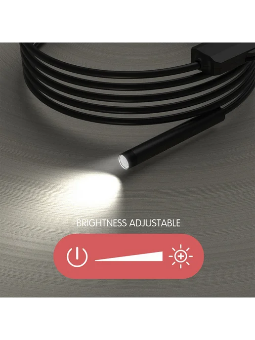 Камера эндоскоп HD 0,3МП 7мм для Android iPhone (1м), 1 м, фото 2
