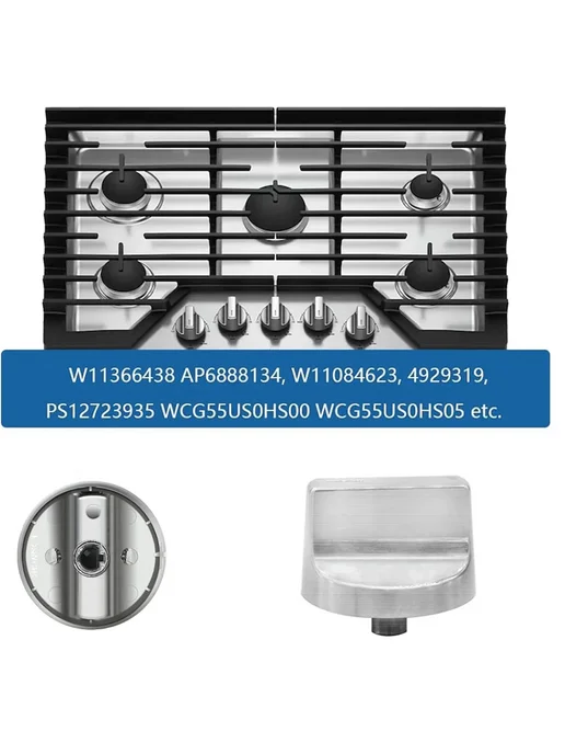 Нет бренда Комплект из 5 ручек для духовки плиты A83Z W11366438, замена, серый, фото 4