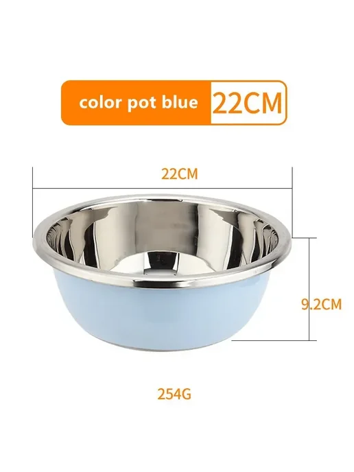 Нет бренда Круглая миска для животных, Blue 22cm, синий