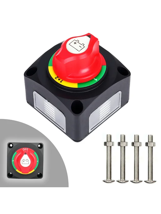 Нет бренда 50A 100A 200A 300A Выключатель аккумулятора 12V-32V Водонепр, 50A 100A 200A 300A