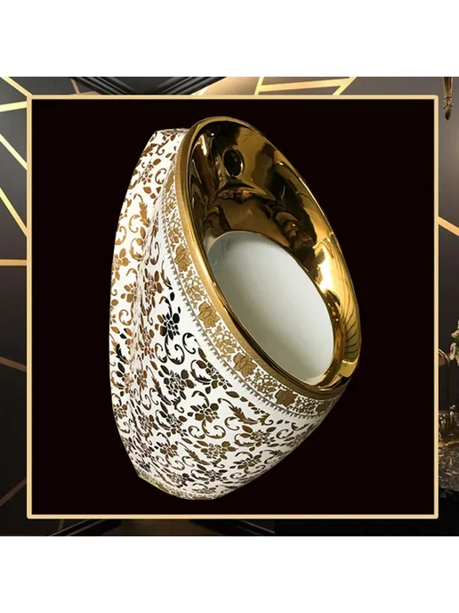 Нет бренда Настенный писсуар Local Tyrant Gold Wall Urinal Hotel, золот, золотой