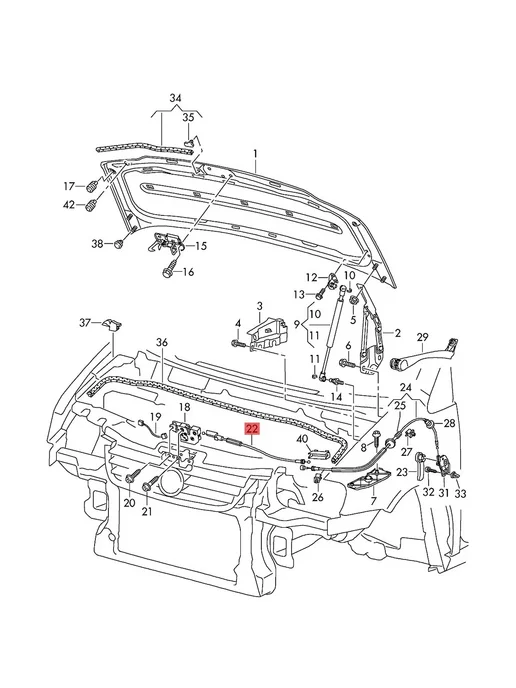 RANDYCHEN Новый передний LHD замок крышки капота КАБЕЛЬ для VW Touran, вариант, фото 6