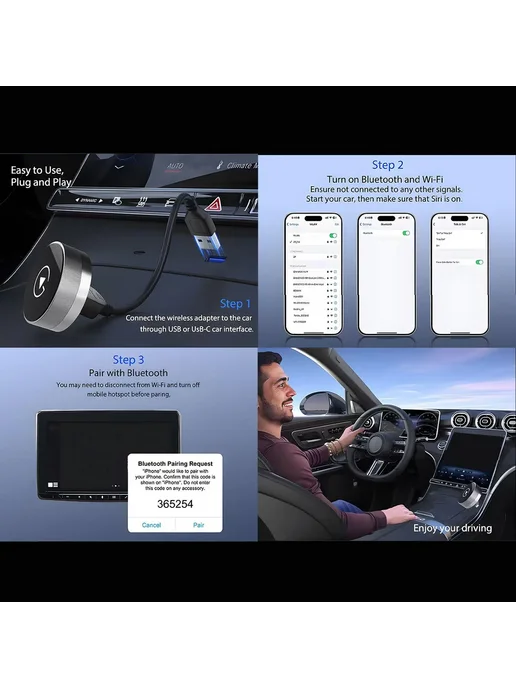Нет бренда Автомобильный беспроводной адаптер Smart Control Box для под, вариант, фото 6