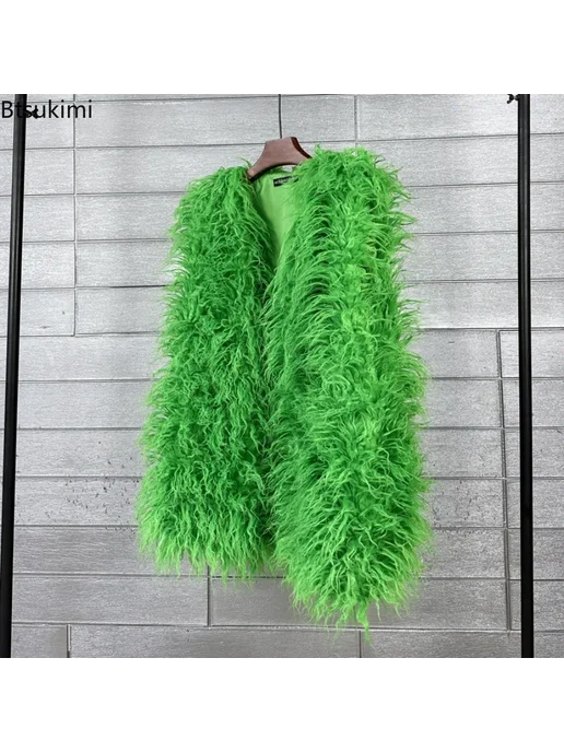 Btsukimi Женские жилеты из искусственного меха New Autumn Winter, фиолетовый, фото 3