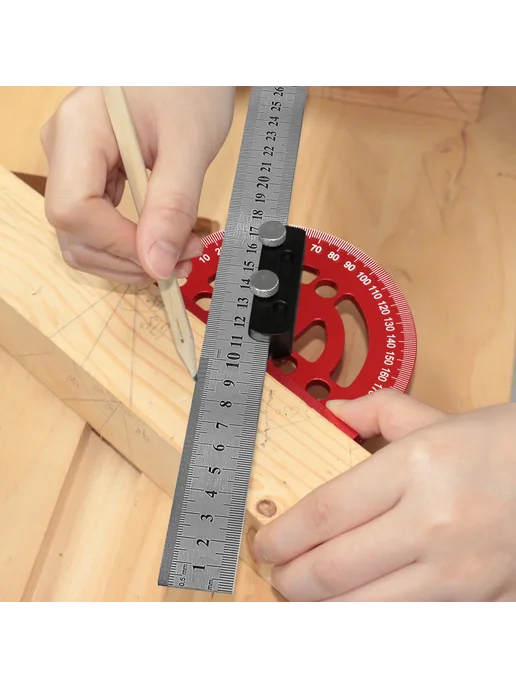 Нет бренда Многоугольная измерительная линейка 180°, вариант, фото 3
