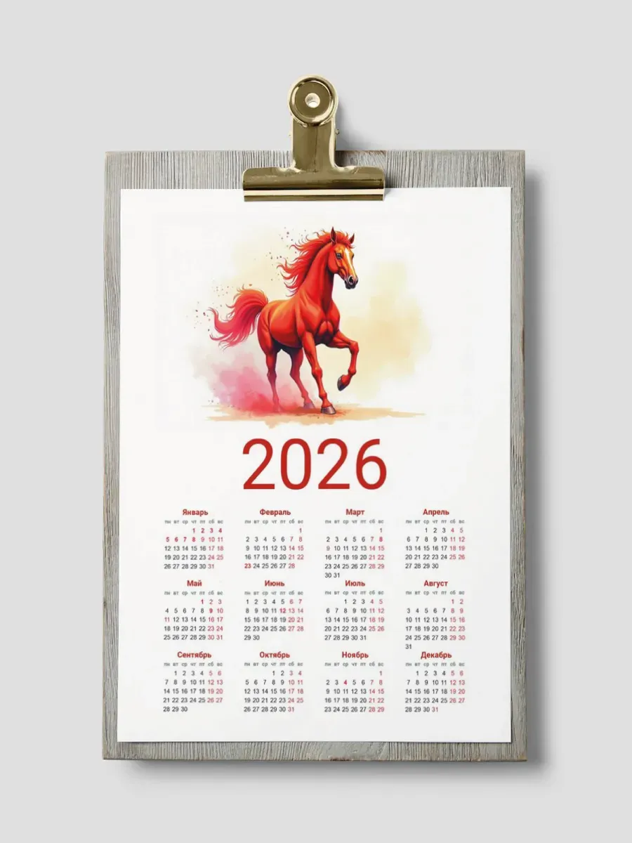Календарь на 2026 год, формат А4