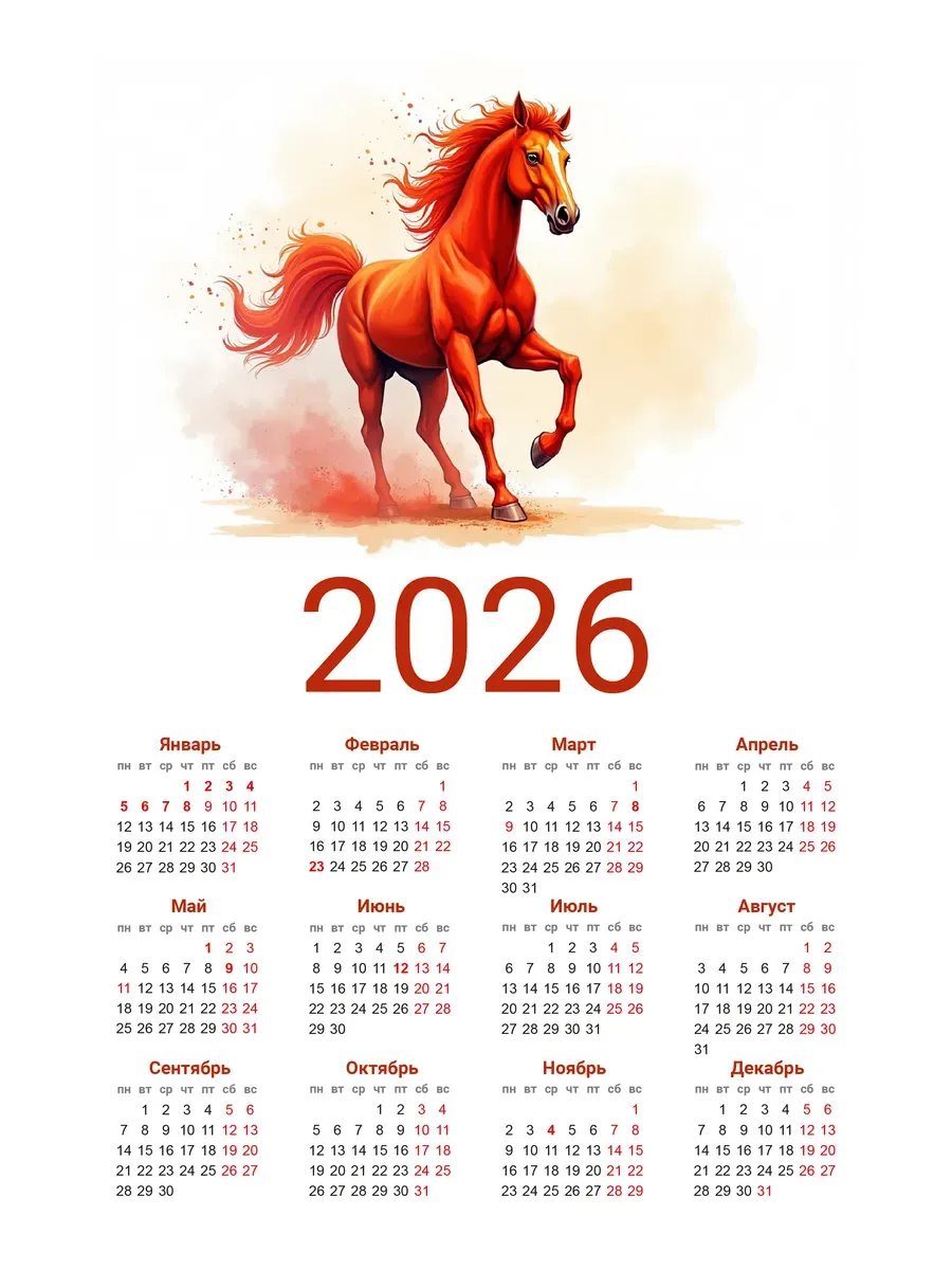 Календарь на 2026 год, формат А4 — миниатюра 2
