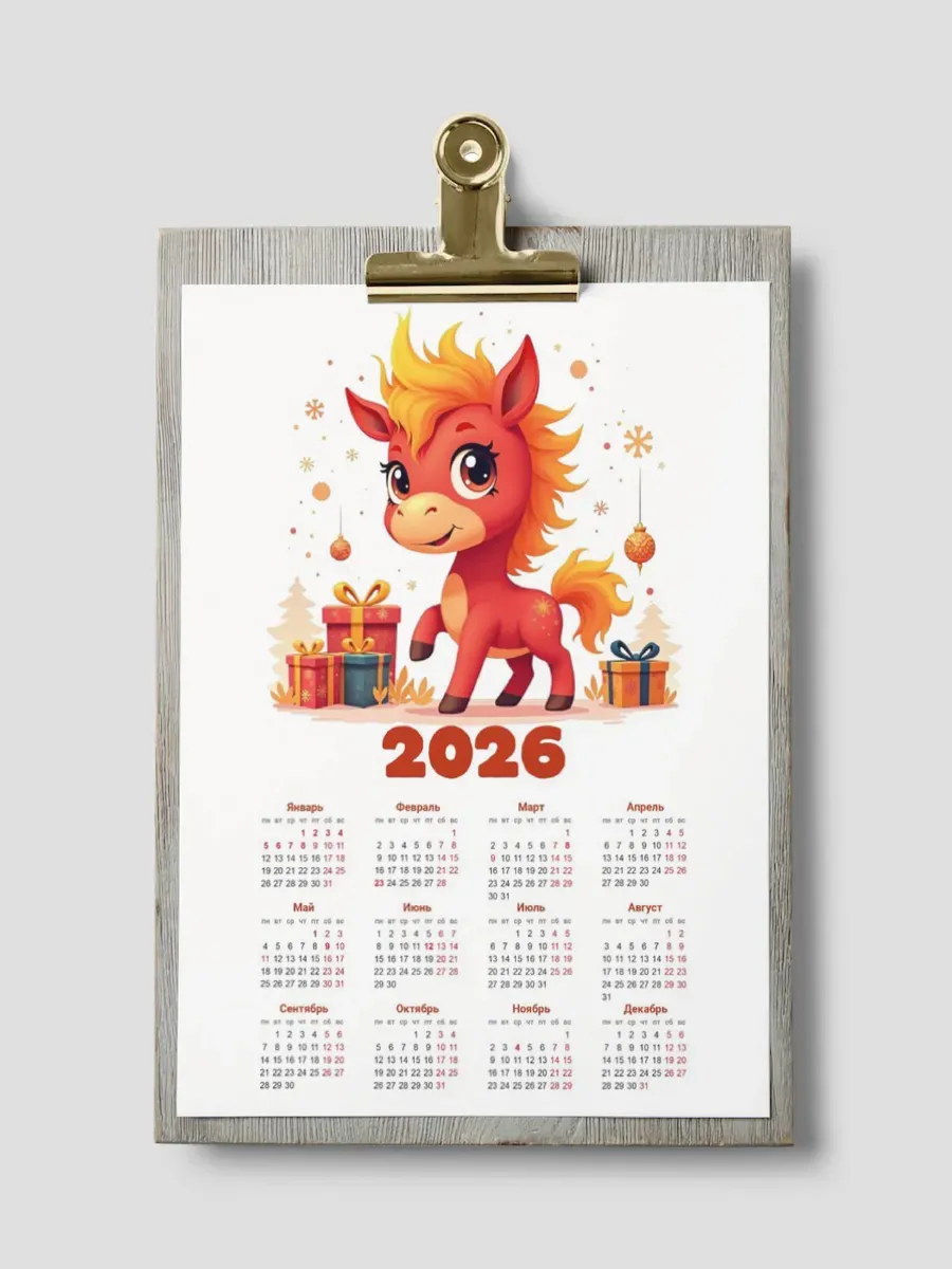 Календарь на 2026 год, формат А4