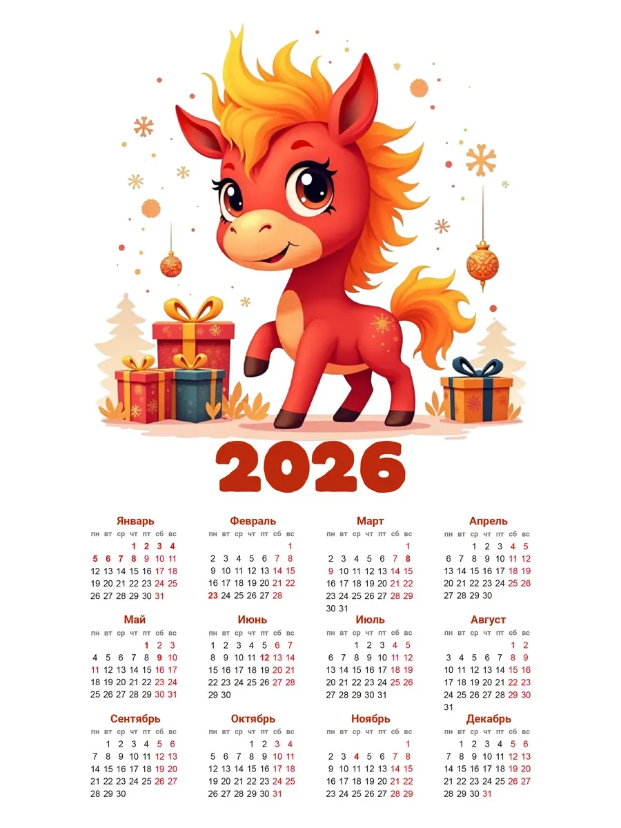 Календарь на 2026 год, формат А4 — миниатюра 2