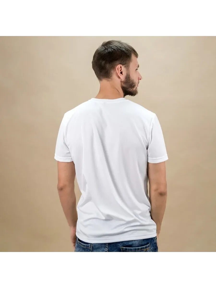Футболка белая с принтом Орел с ухмылкой — миниатюра 7