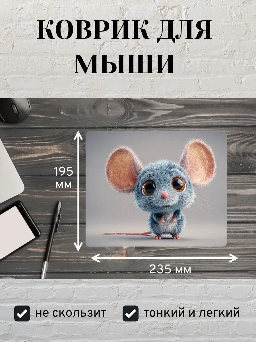 Коврик для мыши с принтом Мышонок
