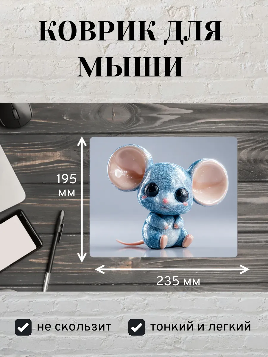 Коврик для мыши с принтом Мышонок
