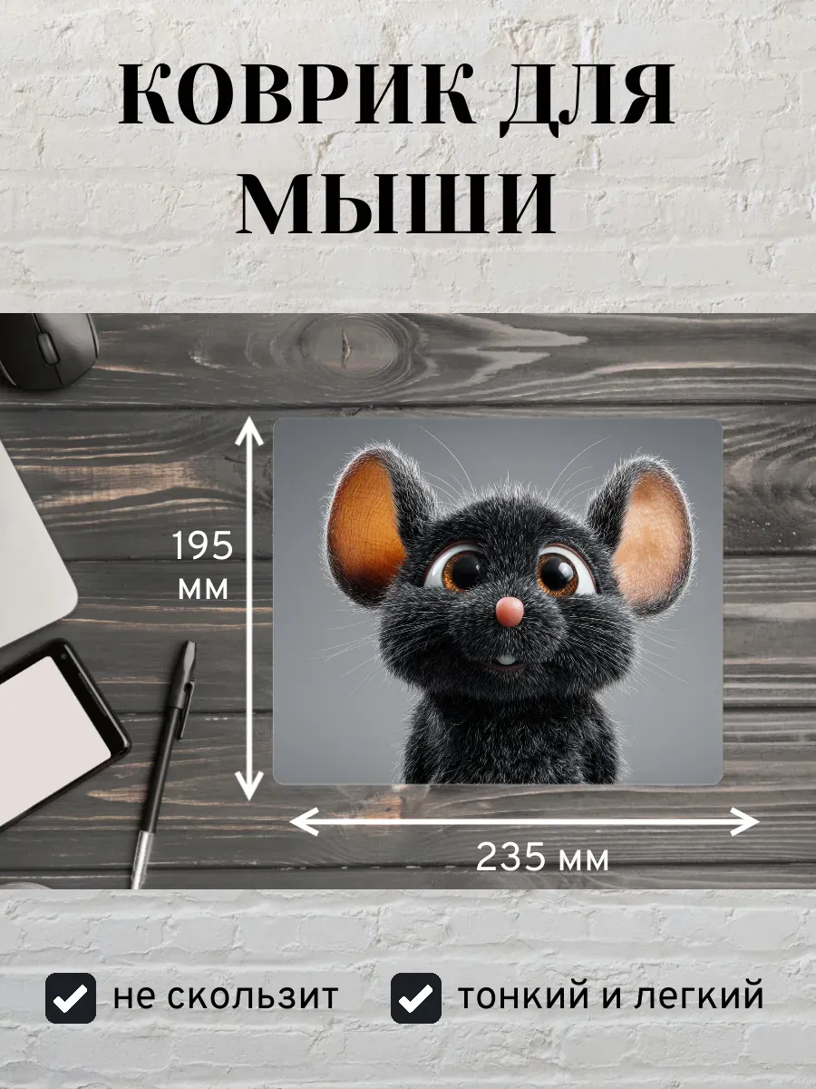 Коврик для мыши с принтом Мышонок