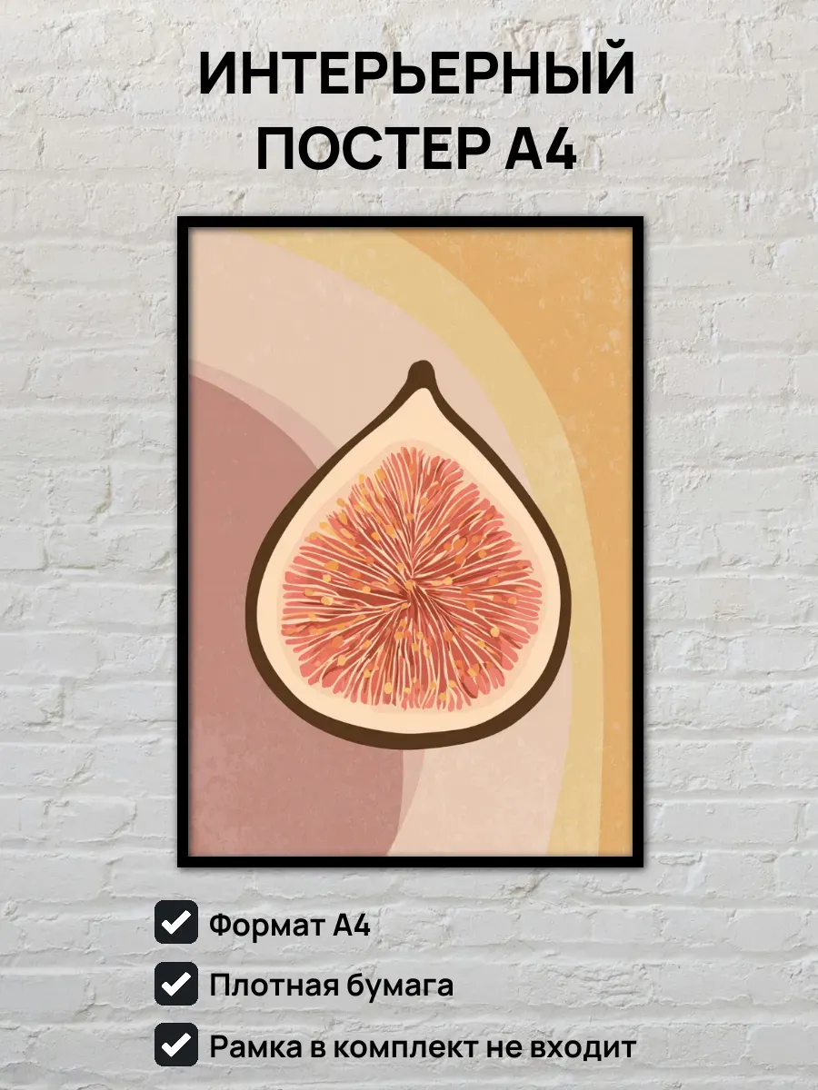 Интерьерный постер А4 Инжир