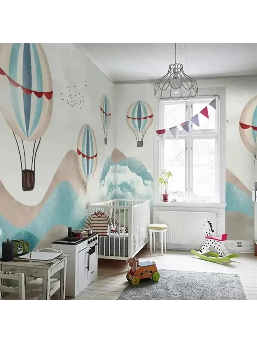 beibehang Шелковые обои для детей фотообои воздушный шар, вариант, фото 7