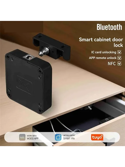 Нет бренда Умный замок Tuya A51I Bluetooth, черный, фото 2