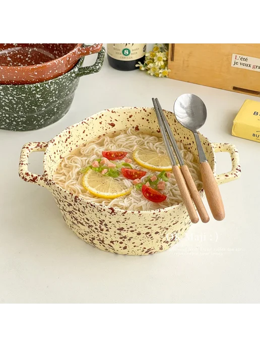 DUTRIEUX Керамическая миска для супа и лапши, коричневый, фото 3