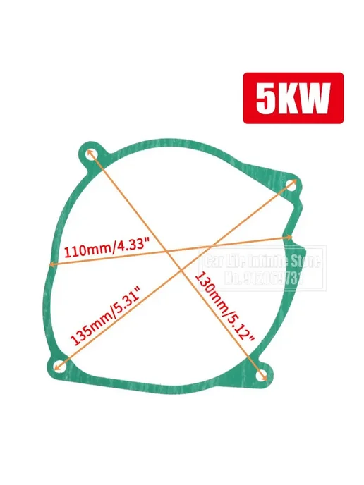 Нет бренда 5шт. Гр. прокладка для обогревателя 5kW D4 D4S, 5 шт, фото 7
