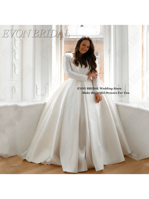 EVON BRIDAL Свадебное платье oversize из полиэстера, белый, фото 2