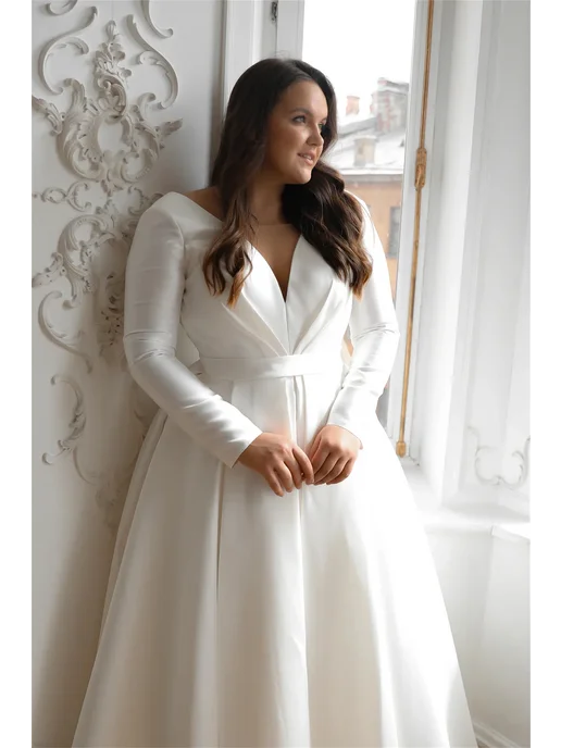 EVON BRIDAL Свадебное платье oversize из полиэстера, белый, фото 5