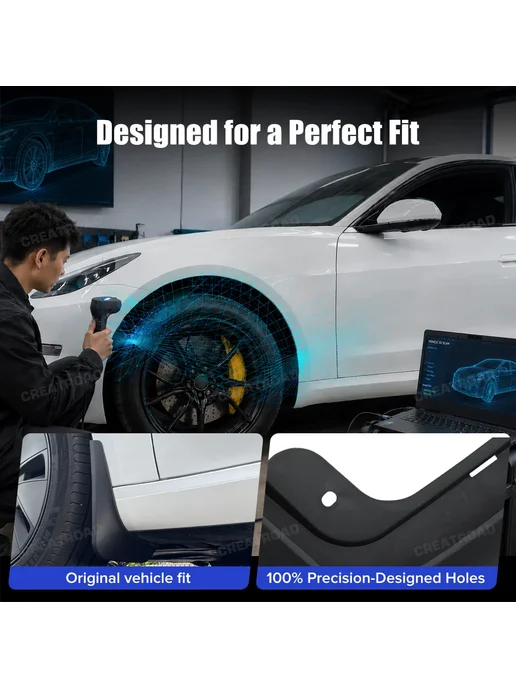CREATROAD Брызговики (защита от грязи) для JAC Sei 7 Pro JS8 Moskvitch, вариант, фото 3