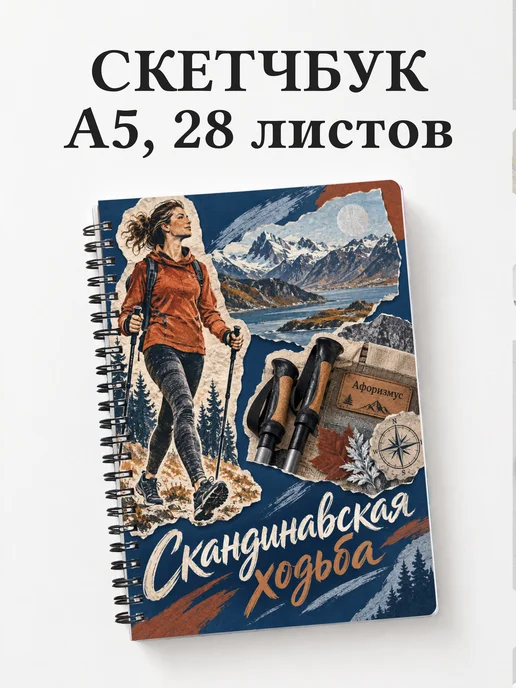 Скетчбук Скандинавская ходьба